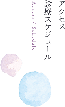 アクセス診療スケジュール Access / Schedule