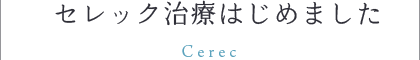 セレック治療はじめました